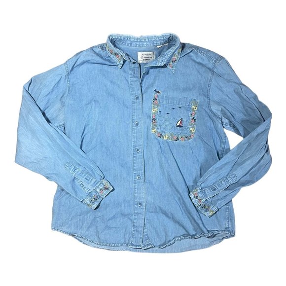 VTG Northern Treasures Floral Embroidered top - Picture 1 of 10